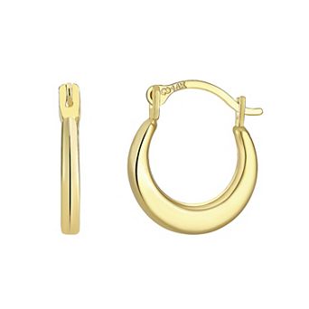 Charming Girl Kids' 14k Gold X-Small Polish Hoop Earrings
