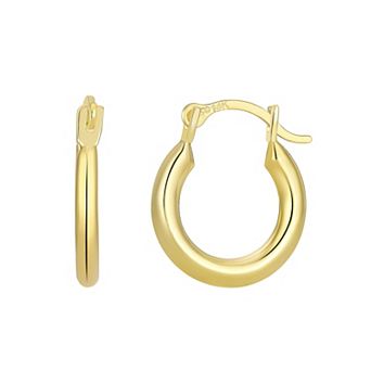 Charming Girl Kids' 14K Gold Round Hoop Earrings