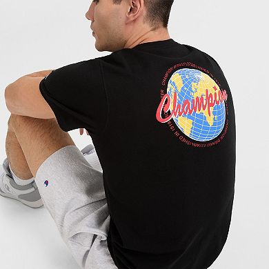 Men's Champion® Classic Logo Globe Graphic Tee