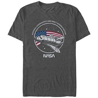 Men's Nasa USA Flag Stamp Graphic Tee