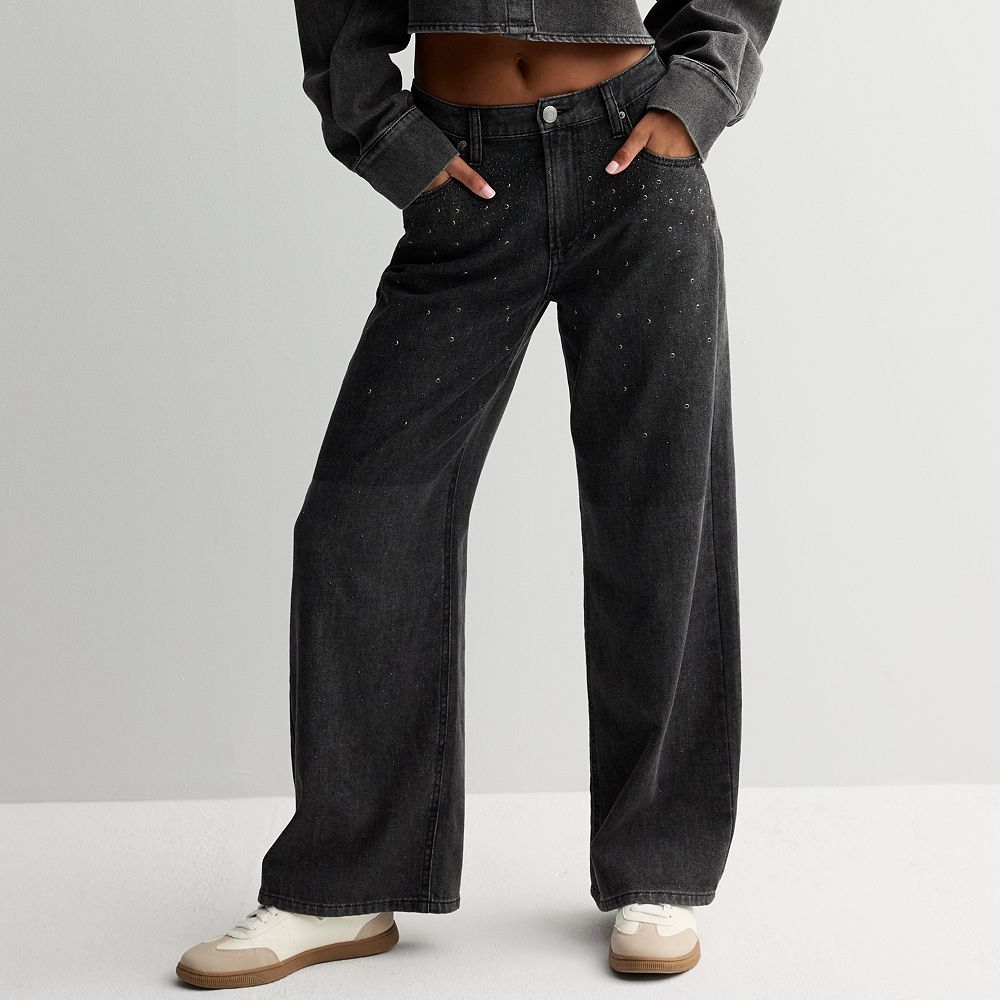 Juniors' Vanilla Star Rhinestone Jeans