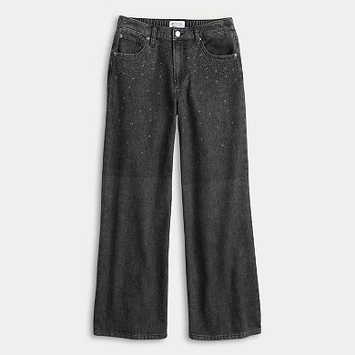 Juniors' Vanilla Star Rhinestone Jeans