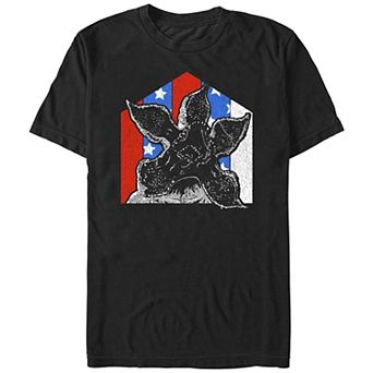 Men's Stranger Things Red White And Blue Demogorgon Graphic Tee