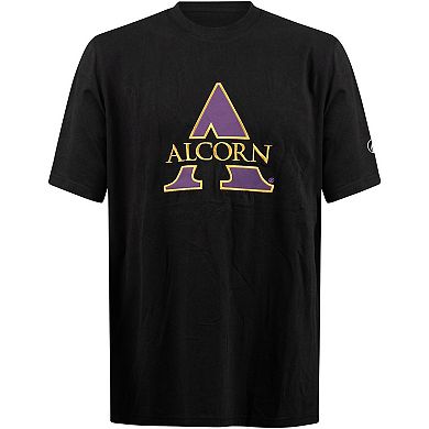 Men's FISLL Black Alcorn State Braves Applique T-Shirt