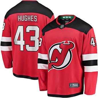 Men's Fanatics Branded Luke Hughes Red New Jersey Devils Home Breakaway Player Jersey