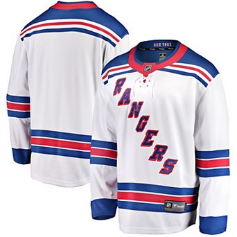Men's Fanatics White New York Rangers Breakaway Away Jersey