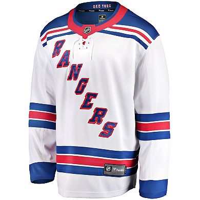 Men's Fanatics White New York Rangers Breakaway Away Jersey