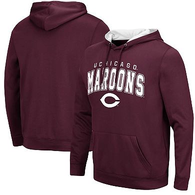 Men's Colosseum Maroon UChicago Maroons Resistance Pullover Hoodie