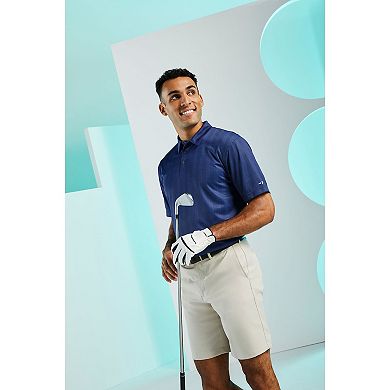 Men's Grand Slam Printed Plaid Golf Polo Shirt