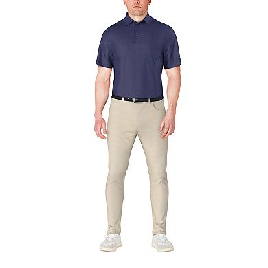 Men's Grand Slam Printed Plaid Golf Polo Shirt