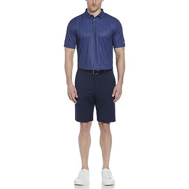 Men's Grand Slam Printed Plaid Golf Polo Shirt