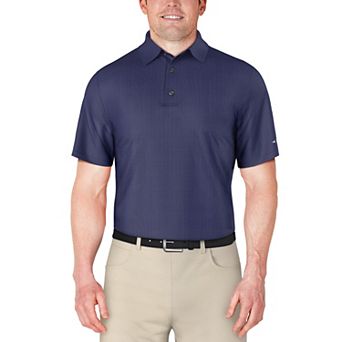 Men's Grand Slam Printed Plaid Golf Polo Shirt