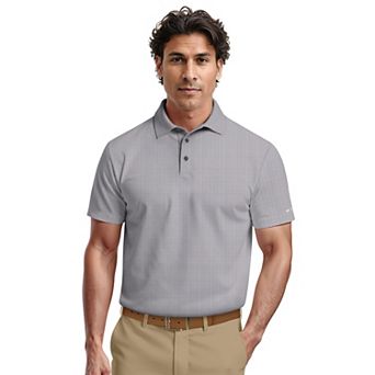 Men's Grand Slam Printed Plaid Golf Polo Shirt