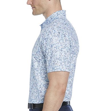 Men's Grand Slam Short Sleeve Paint Splatter Golf Polo