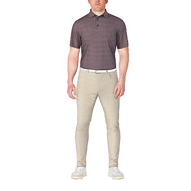 Men's Grand Slam Grand Slam Heather Stripe Short Sleeve Slim Fit Golf Polo Shirt