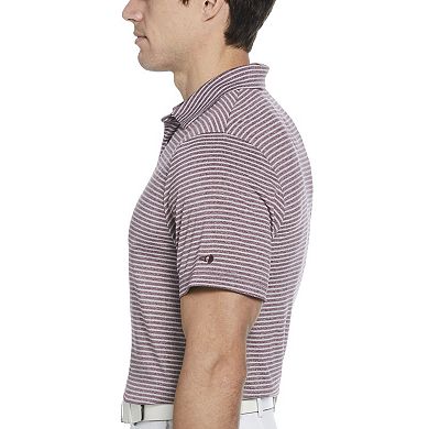 Men's Grand Slam Grand Slam Heather Stripe Short Sleeve Slim Fit Golf Polo Shirt