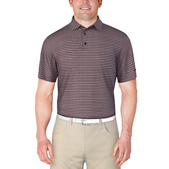 Men's Grand Slam Grand Slam Heather Stripe Short Sleeve Slim Fit Golf Polo Shirt