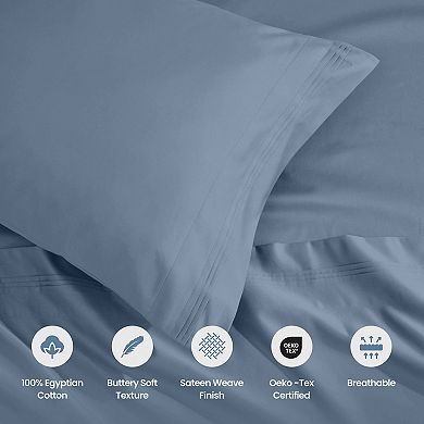 SUPERIOR Egyptian Cotton 1500 Thread Count Solid 4-pc Sheet Set