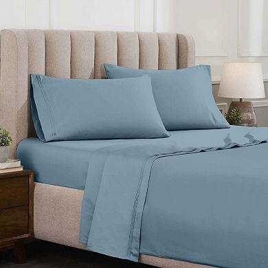 SUPERIOR Egyptian Cotton 1500 Thread Count Solid 4-pc Sheet Set