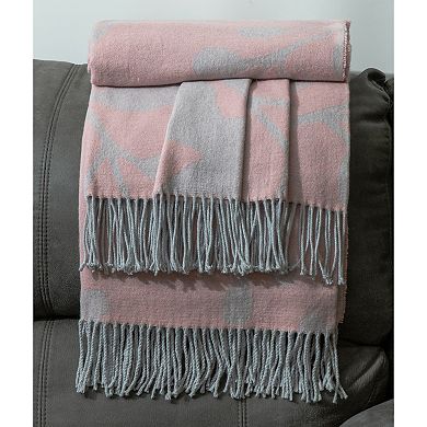 Discover Europe - Made In Italy La Limonaia Tessuti Floral Fringe Throw