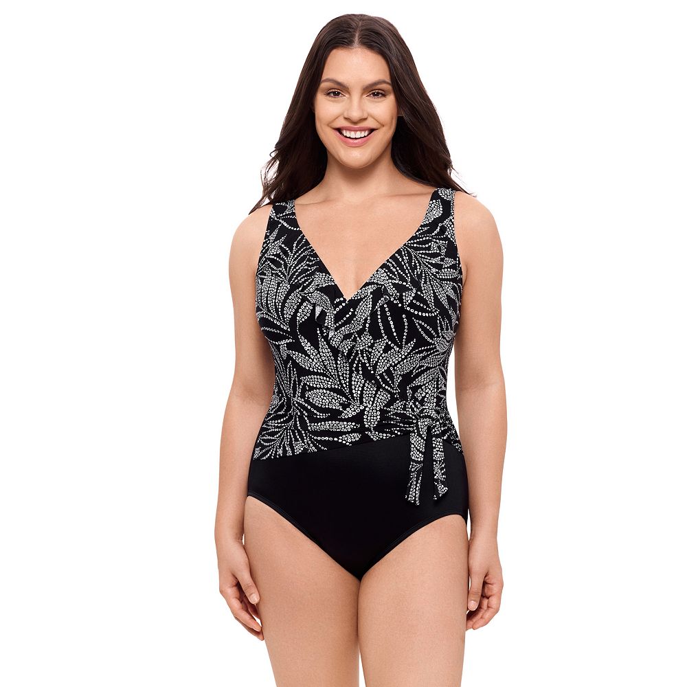 Athena Surplice One Piece Swimsuit Size 10