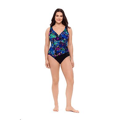 Women's Great Lengths Blossom Beach Ruffle Surplice One-Piece Swimsuit