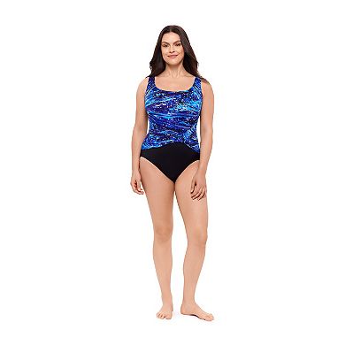 Women's Great Lengths Liquid State Twist Pull Sash Tank One-Piece Swimsuit
