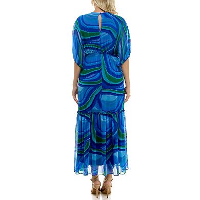 Women's Taylor Chiffon Tiered Midi Dress
