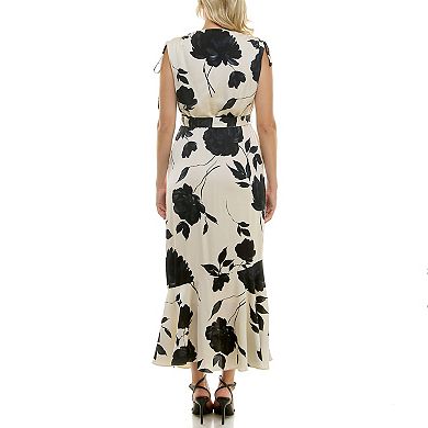 Women's Taylor Satin Wrap Maxi Dress