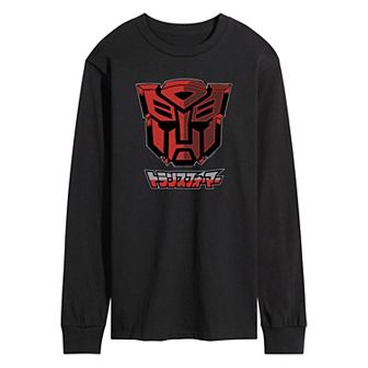 Men's Transformers Autobot Comic Style Long Sleeve Graphic Tee