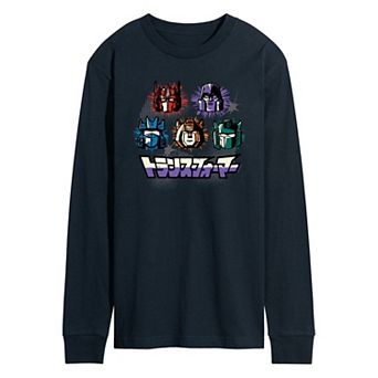 Men's Transformers Group Grid Long Sleeve Graphic Tee