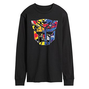 Men's Transformers Logo Long Sleeve Graphic Tee