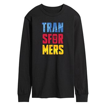Men's Transformers Logo Long Sleeve Graphic Tee