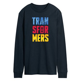 Men's Transformers Logo Long Sleeve Graphic Tee