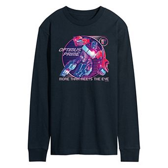 Men's Transformers Optimus Prime Verse Badge Long Sleeve Graphic Tee