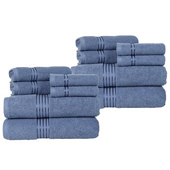 Lavish Home 18 pc Striped Cotton Bath Towel Set