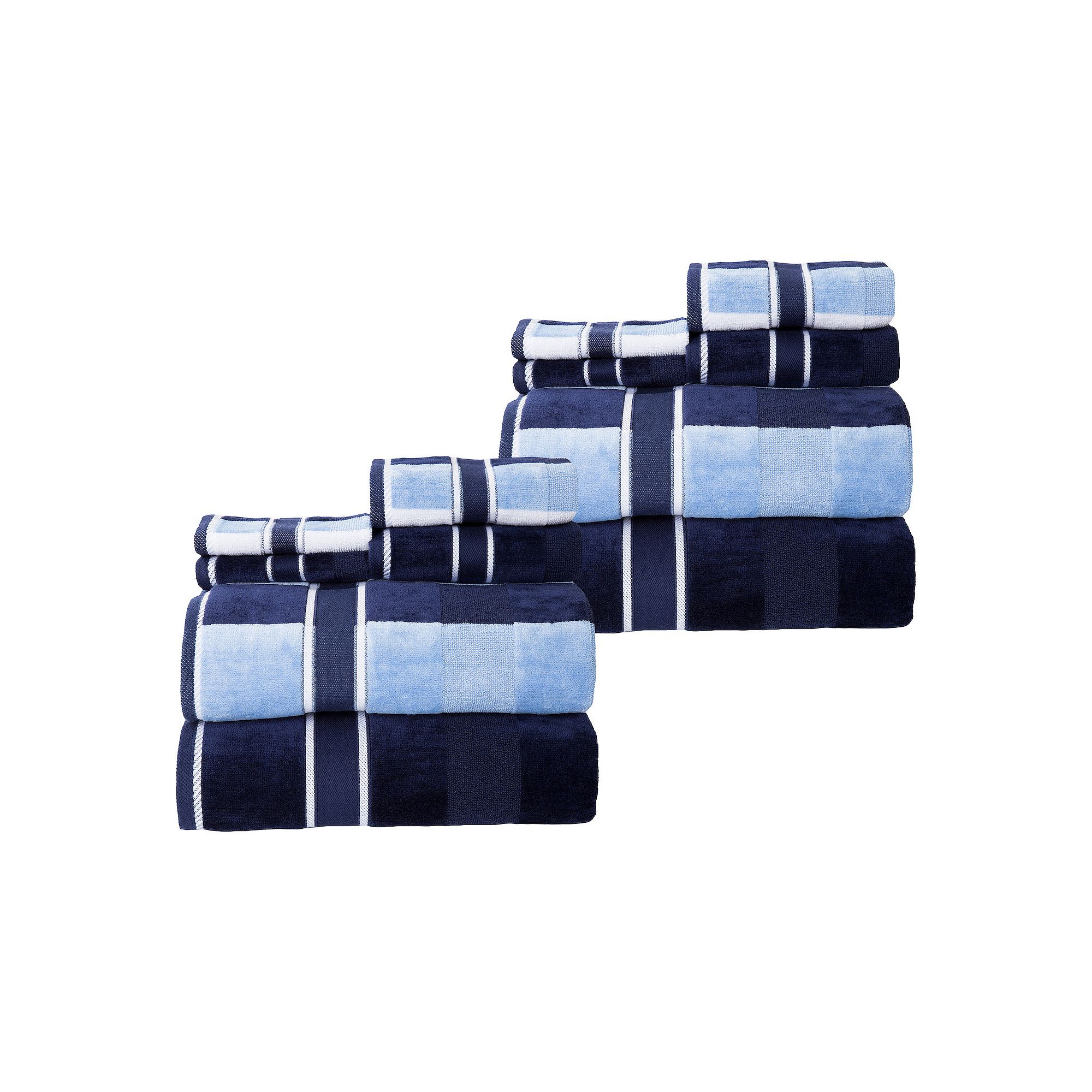 Lavish Home 12-pc. Cotton Towel Set, Blue