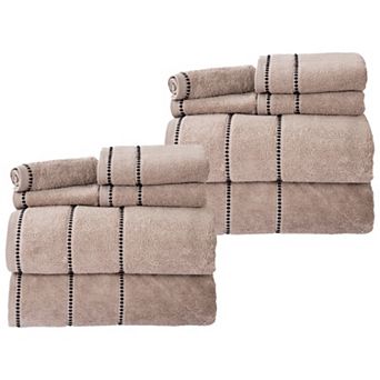 Lavish Home 12 pc Absorbent Cotton Towel Set