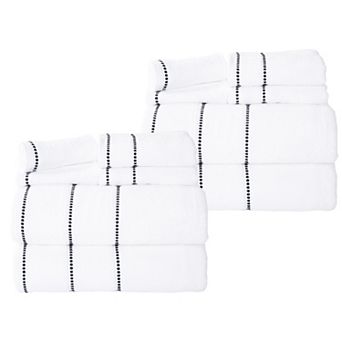 Lavish Home 12 pc Absorbent Cotton Towel Set