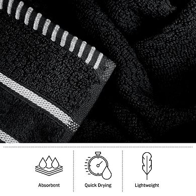 Lavish Home 12-pc. Combed Cotton Rice Weave Bath Towel Set