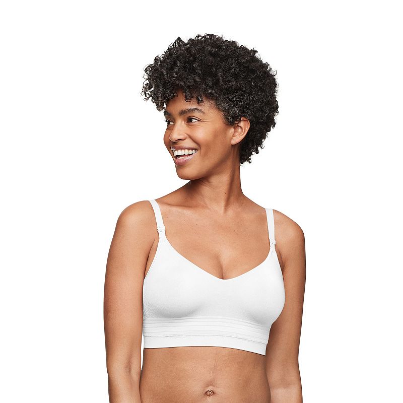 Warners Easy Does It Allover Smoothing Seamless Longline Bra RM5501A, Women's, Size: XL, Classic White