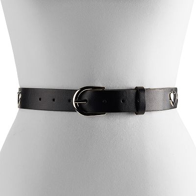 BEP HEART STUDS ベルト　BLACK Women's madden girl Heart Stud Belt