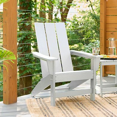 Shine Company HDPE Outdoor Patio Modern Adirondack Chair
