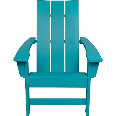 Shine Company HDPE Outdoor Patio Modern Adirondack Chair