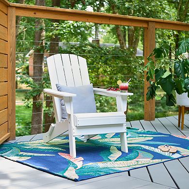 Shine Company Outdoor Folding Adirondack Patio Chair