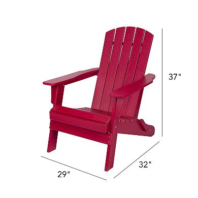 Shine Company Outdoor Folding Adirondack Patio Chair