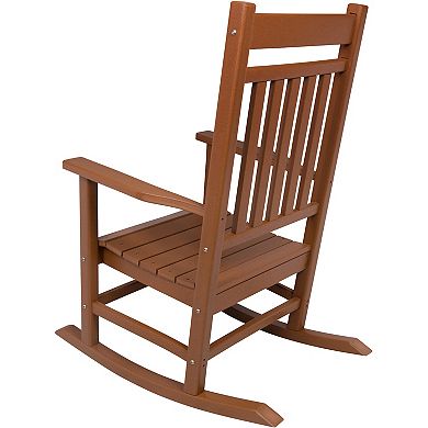 Shine Company All-Weather Outdoor Patio Classic Porch Rocking Chair