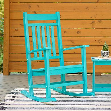 Shine Company All-Weather Outdoor Patio Classic Porch Rocking Chair