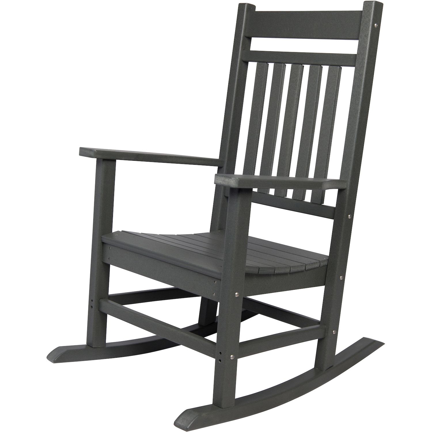 Shine Company All-Weather Outdoor Patio Classic Porch Rocking Chair - Gray