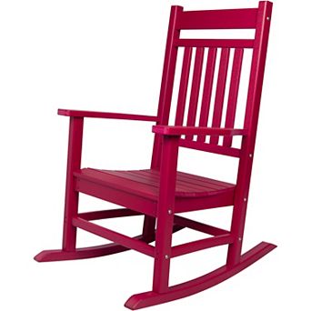 Shine Company All-Weather Outdoor Patio Classic Porch Rocking Chair